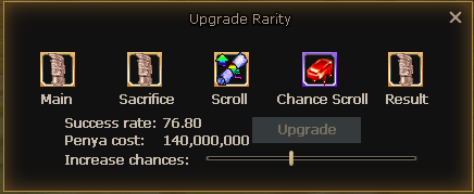 Upgrade Rarity Fusion Window